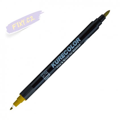 12687 1 kuretake zig kurecolor fine brush 153 ochre