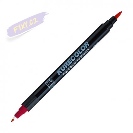 12723 1 kuretake zig kurecolor fine brush 264 geranium red