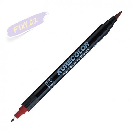 12729 1 kuretake zig kurecolor fine brush 268 deep red