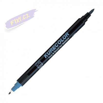 12783 1 kuretake zig kurecolor fine brush 367 dull blue