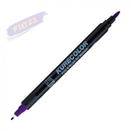 12870 1 kuretake zig kurecolor fine brush 609 deep violet