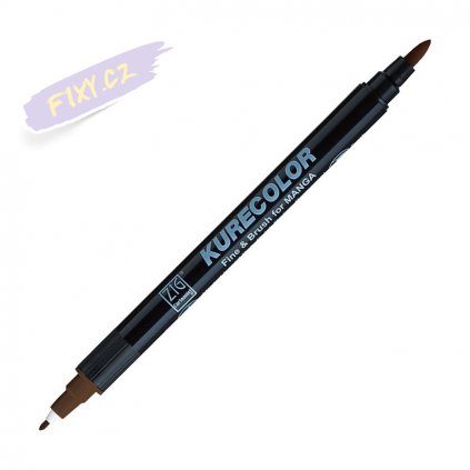 12918 1 kuretake zig kurecolor fine brush 767 dark brown