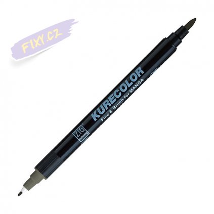 12933 1 kuretake zig kurecolor fine brush 803 gray brown