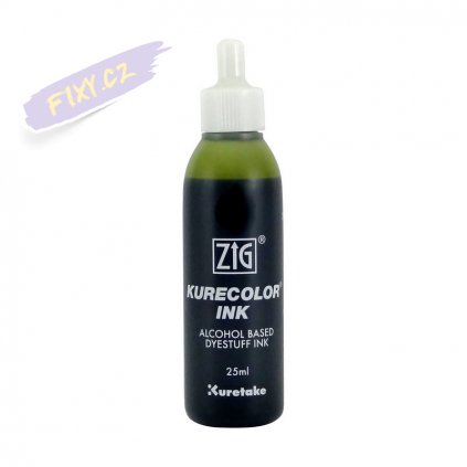 13260 1 kuretake zig kurecolor refill ink 25ml 542 mid green