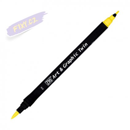 13689 2 kuretake zig art graphic twin 010 lemon yellow