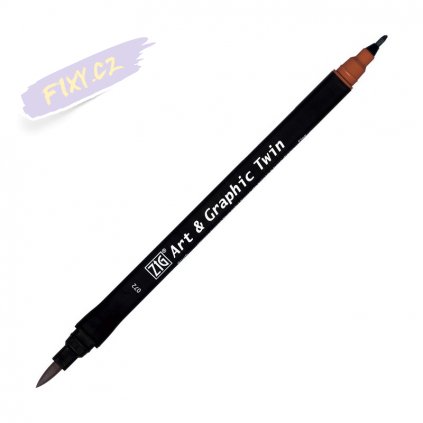 13788 2 kuretake zig art graphic twin 072 brown