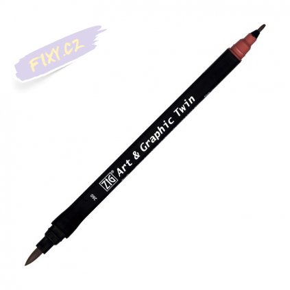 13851 2 kuretake zig art graphic twin 260 deep red