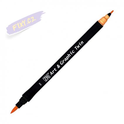 13866 2 kuretake zig art graphic twin 434 apricot