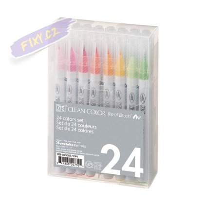 13923 2 kuretake zig clean color real brush 24ks basic