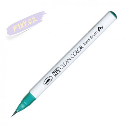 14010 2 kuretake zig clean color real brush 042 turquoise green