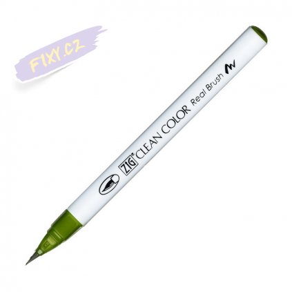 14013 2 kuretake zig clean color real brush 043 olive green