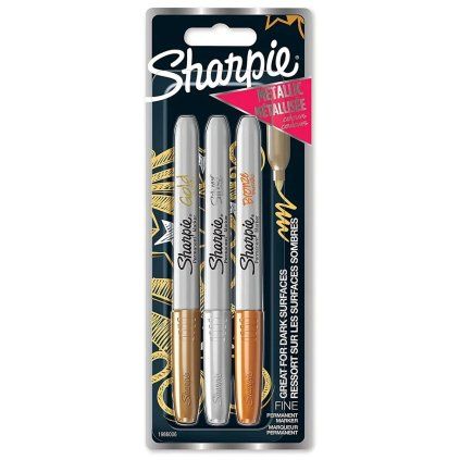 Popisovače SHARPIE Fine Point Metallic, 3 ks