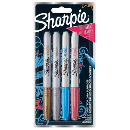 Popisovače SHARPIE Fine Point Metallic, 4 ks