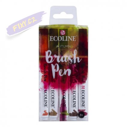 15207 3 ecoline brush pen set 5ks podzimni