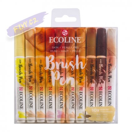 15219 3 ecoline brush pen set 10ks pletove