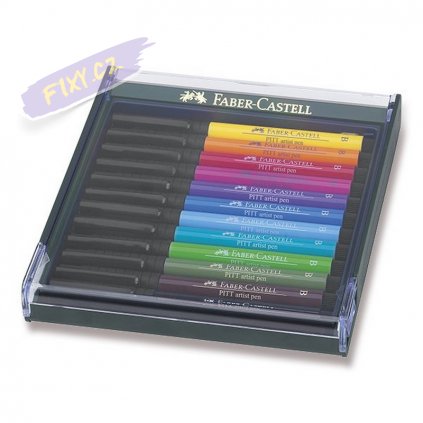 16551 3 faber castell pitt artist pen set 12ks zakladni