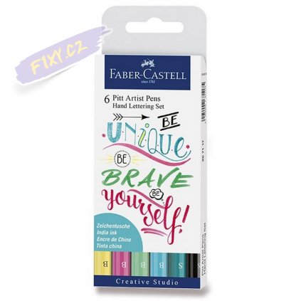 16605 3 faber castell pitt artist pen lettering set 6ks pastelove