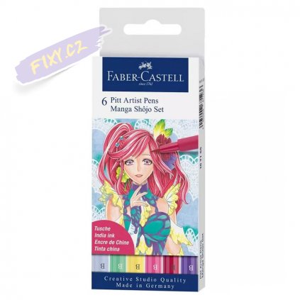 16635 3 faber castell pitt artist pen manga set 6ks shojo