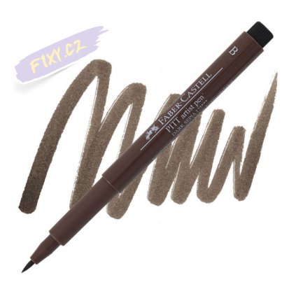 16866 3 faber castell pitt artist pen b 175 dark sepia