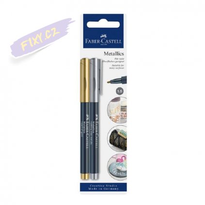 17112 3 faber castell pitt artist pen metallics 2ks