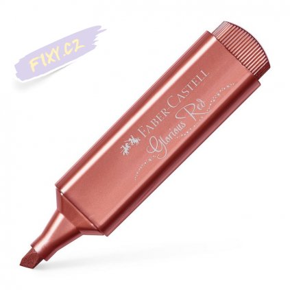 17307 1 faber castell zvyraznovac textliner 1546 cerveny metallic