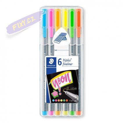 19392 2 liner staedtler triplus 0 3mm box 6ks neonove