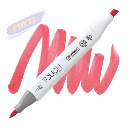 1950 2 r12 coral red touch twin brush marker