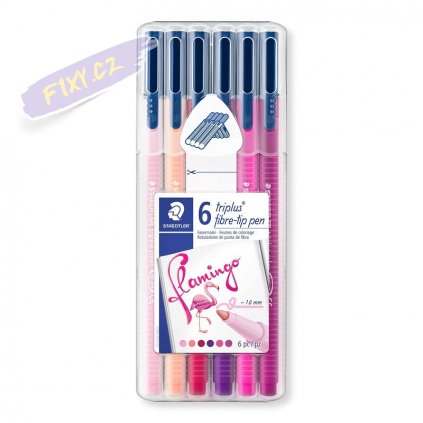 19575 3 fix staedtler triplus 1mm box 6ks flamingo