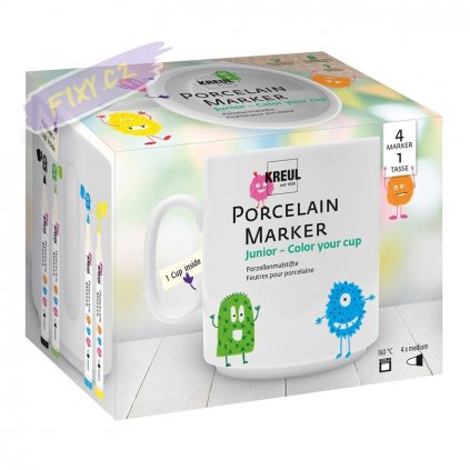 16351 KREUL PorcelainMarker medium Junior Set ColorYourCup RGB