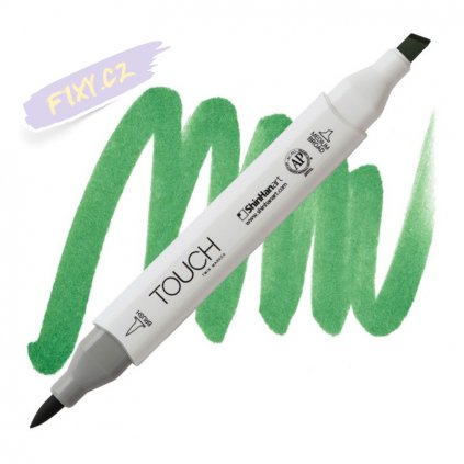 2037 2 g46 vivid green touch twin brush marker
