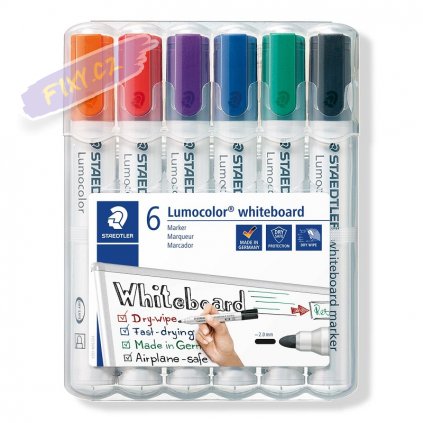 20430 1 staedtler lumocolor na bile tabule 6ks kulaty hrot