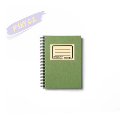 Blok "Zelenáč" A6, 50 bílých linko-tečkovaných listů