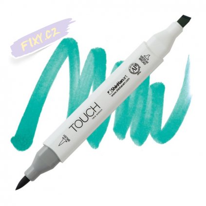 2070 2 bg57 turquoise green light touch twin brush marker