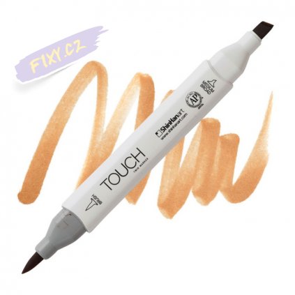 2208 2 br112 leather brown touch twin brush marker
