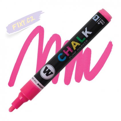 22866 3 molotow kridovy chalk na sklo 4mm ruzovy neon