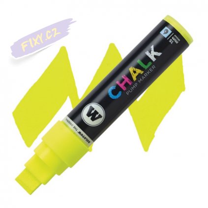 22926 3 molotow kridovy chalk na sklo 15mm zluty neon