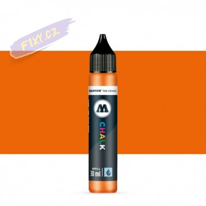 22962 3 molotow refill ink pro kridovy chalk na sklo oranzovy neon