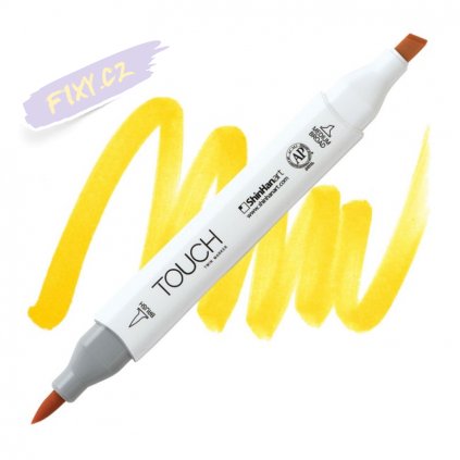 2349 2 y222 golden yellow touch twin brush marker