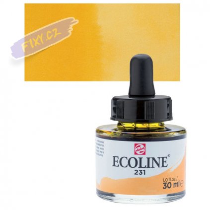 23628 4 ecoline aquarell ink 30ml 231 gold ochre