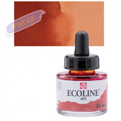 23679 4 ecoline aquarell ink 30ml 411 burnt sienna