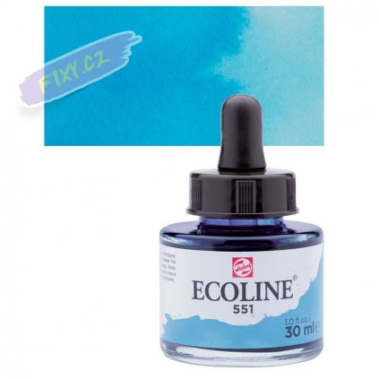 23721 4 ecoline aquarell ink 30ml 551 sky blue light