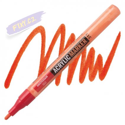 23820 2 amsterdam acrylic marker 2mm 311 vermilion