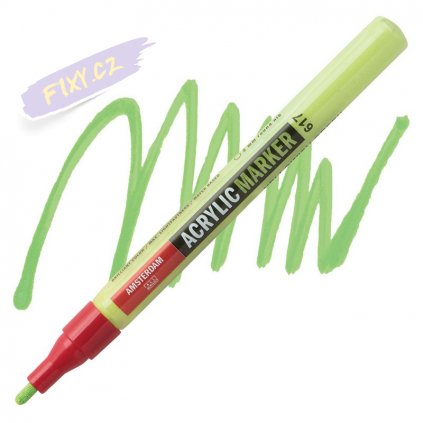 23859 2 amsterdam acrylic marker 2mm 617 yellowish green