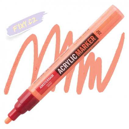 23901 2 amsterdam acrylic marker 4mm 257 reflex orange