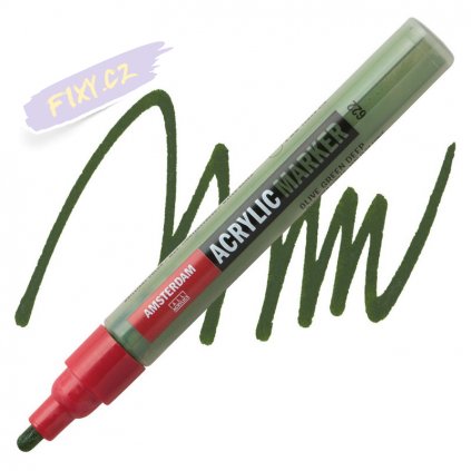 23997 2 amsterdam acrylic marker 4mm 622 olive green deep