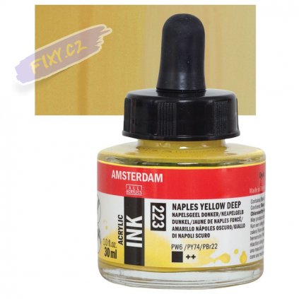 24087 4 amsterdam acrylic ink 30ml 223 naples yellow deep