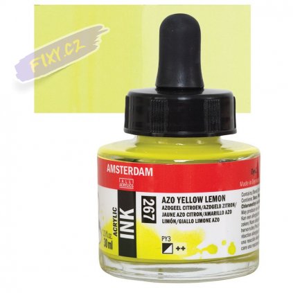 24102 4 amsterdam acrylic ink 30ml 267 azo yellow lemon