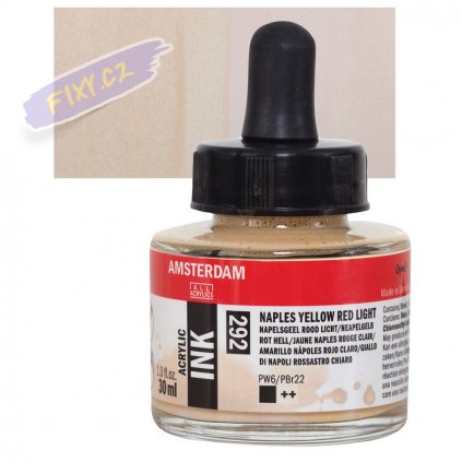 24114 4 amsterdam acrylic ink 30ml 292 naples yellow red light