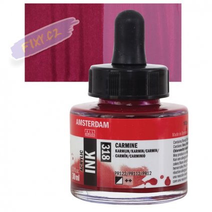 24123 4 amsterdam acrylic ink 30ml 318 carmine