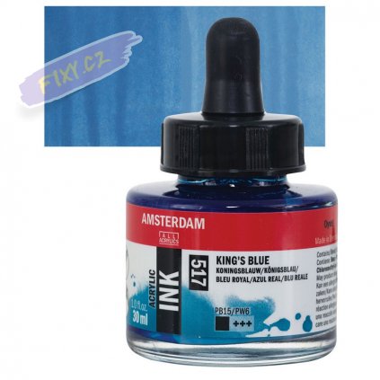 24156 4 amsterdam acrylic ink 30ml 517 kings blue